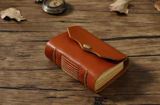 Mini Premium Handmade Cowhide Leather Notebook NO012