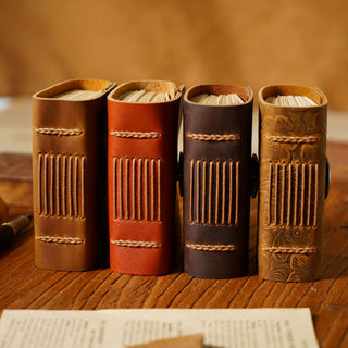 Premium Handmade Genuine Leather Notebook with Brass Button