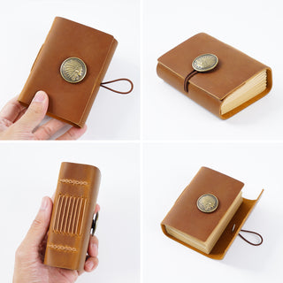 Premium Handmade Genuine Leather Notebook with Brass Button