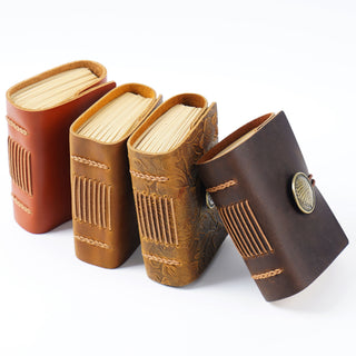 Premium Handmade Genuine Leather Notebook with Brass Button