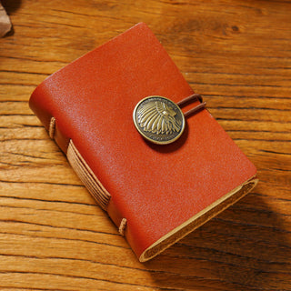 Premium Handmade Genuine Leather Notebook with Brass Button