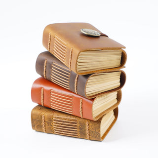 Premium Handmade Genuine Leather Notebook with Brass Button