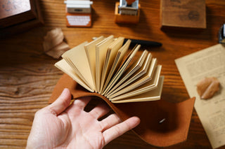 Premium Handmade Genuine Leather Notebook with Brass Button