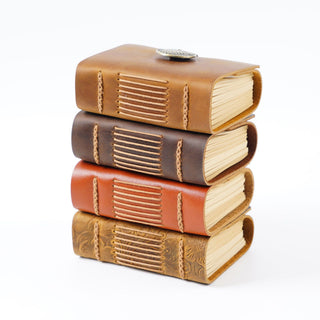 Premium Handmade Genuine Leather Notebook with Brass Button