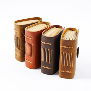 Premium Handmade Genuine Leather Notebook with Brass Button