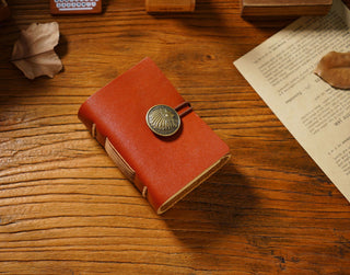 Premium Handmade Genuine Leather Notebook with Brass Button
