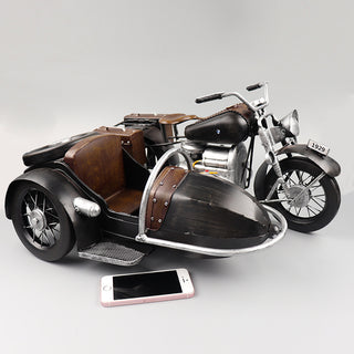 Vintage Sidecar Motorcycle  - Handmade Model