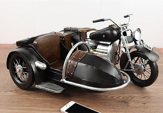 Vintage Sidecar Motorcycle  - Handmade Model