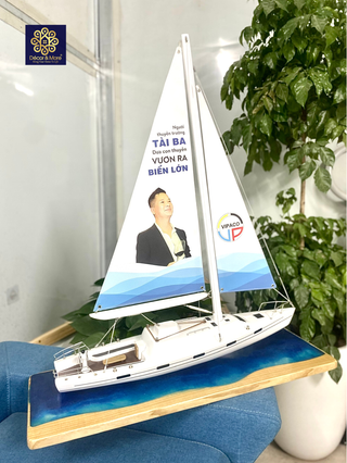 Custom Sailing Boat Model with Logo Printing | QTDN