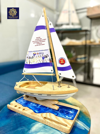 Custom Sailing Boat Model with Logo Printing | QTDN02