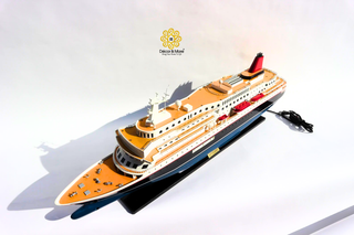 NIPPON MARU Wooden Ship Model 100cm with Lights - Handcrafted Maritime Display