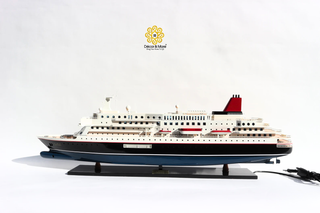 NIPPON MARU Wooden Ship Model 100cm with Lights - Handcrafted Maritime Display