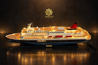 NIPPON MARU Wooden Ship Model 100cm with Lights - Handcrafted Maritime Display