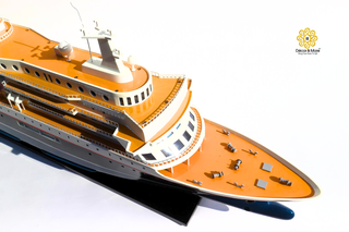 NIPPON MARU Wooden Ship Model 100cm with Lights - Handcrafted Maritime Display
