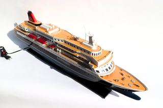 NIPPON MARU Wooden Ship Model 100cm with Lights - Handcrafted Maritime Display
