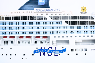 NORWEGIAN STAR Cruise Ship Model 100cm - Handcrafted Wooden Display