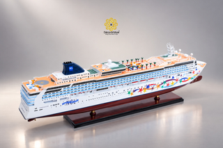 NORWEGIAN STAR Cruise Ship Model 100cm - Handcrafted Wooden Display