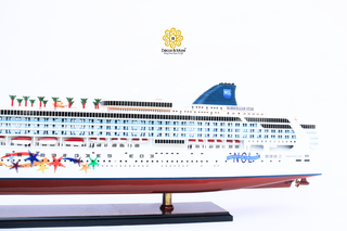 NORWEGIAN STAR Cruise Ship Model 100cm - Handcrafted Wooden Display