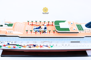 NORWEGIAN STAR Cruise Ship Model 100cm - Handcrafted Wooden Display