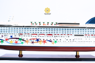 NORWEGIAN STAR Cruise Ship Model 100cm - Handcrafted Wooden Display