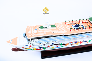 NORWEGIAN STAR Cruise Ship Model 100cm - Handcrafted Wooden Display