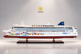 NORWEGIAN STAR Cruise Ship Model 100cm - Handcrafted Wooden Display