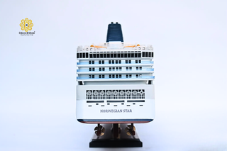 NORWEGIAN STAR Cruise Ship Model 100cm - Handcrafted Wooden Display
