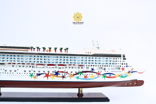 NORWEGIAN STAR Cruise Ship Model 100cm - Handcrafted Wooden Display