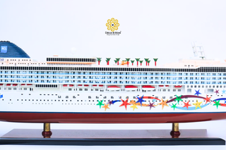 NORWEGIAN STAR Cruise Ship Model 100cm - Handcrafted Wooden Display