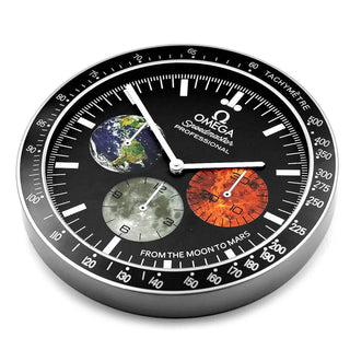 OMEGA - Speedmaster Moonwatch Moon & Mars - Luxury Wall Clock Decoration