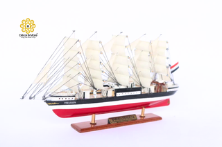PREUSSEN Model Ship 21cm - Wooden Sailing Ship Display
