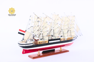 PREUSSEN Model Ship 21cm - Wooden Sailing Ship Display