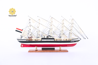 PREUSSEN Model Ship 21cm - Wooden Sailing Ship Display