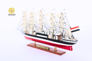 PREUSSEN Model Ship 21cm - Wooden Sailing Ship Display