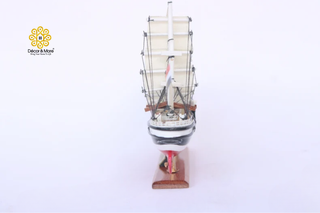PREUSSEN Model Ship 21cm - Wooden Sailing Ship Display