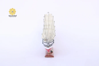 PREUSSEN Model Ship 21cm - Wooden Sailing Ship Display