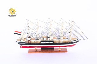 PREUSSEN Model Ship 21cm - Wooden Sailing Ship Display