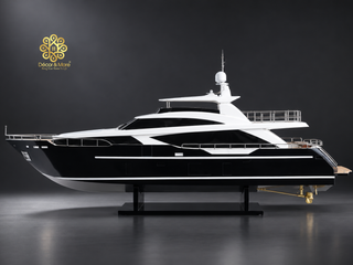 PRINCESS SuperYachts 30M Model Yacht 98cm – Blue Black Luxury Yacht Display