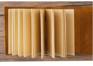 Handmade Leather Notebook With Strap Closure - NO002