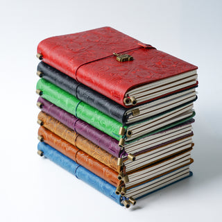 Premium Handmade Leather Notebook – Buckle Strap Closure NO008