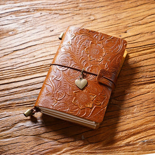 Premium Handmade Leather Notebook – Buckle Strap Closure NO008