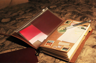 Premium Handmade Plain-Edged Cowhide Leather Notebook with Strap Lock NO10