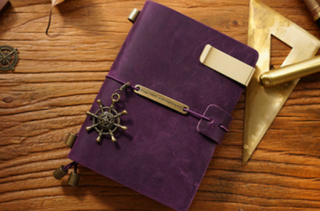 Premium Handmade Plain-Edged Cowhide Leather Notebook with Strap Lock NO10