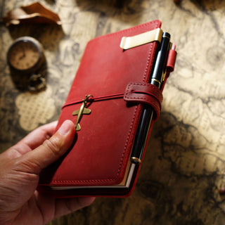 Handmade Leather Journal – Thread-Bound & Refillable - NO007