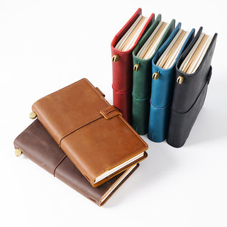 Handmade Leather Journal – Thread-Bound & Refillable - NO007