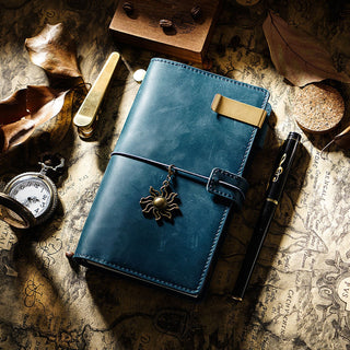 Handmade Leather Journal – Thread-Bound & Refillable - NO007