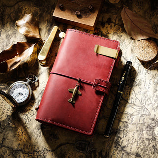 Handmade Leather Journal – Thread-Bound & Refillable - NO007