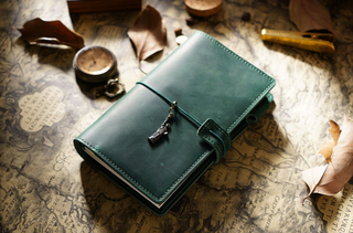 Handmade Leather Journal – Thread-Bound & Refillable - NO007