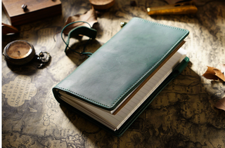Handmade Leather Journal – Thread-Bound & Refillable - NO007