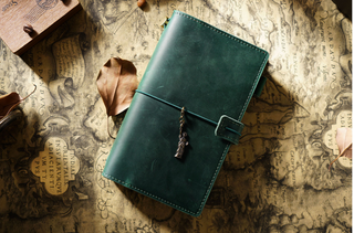 Handmade Leather Journal – Thread-Bound & Refillable - NO007